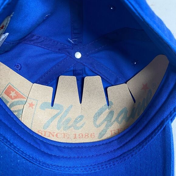NWT Blue Adjustable Baseball Cap Hat with Camp Longhorn Patch - Picture 5 of 5